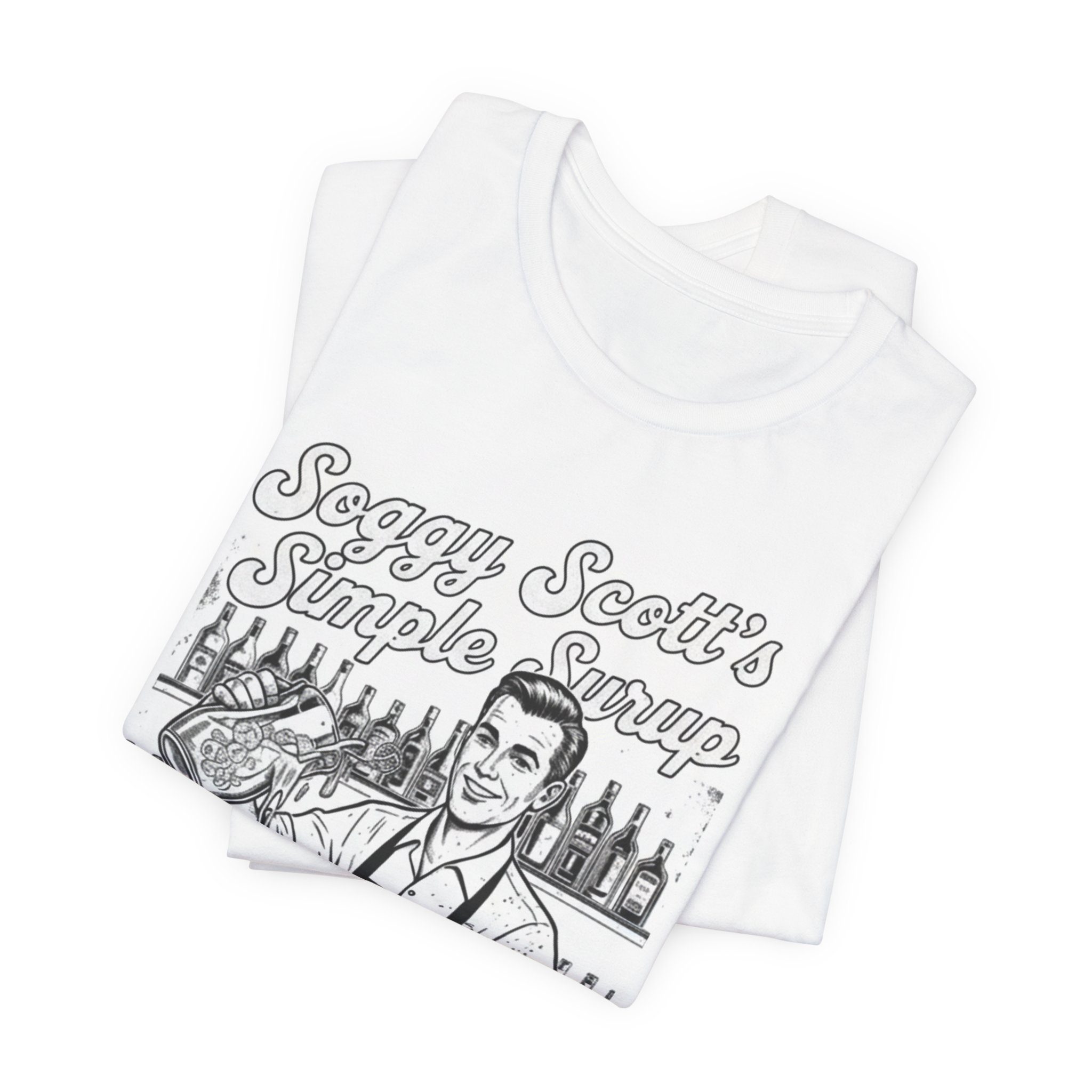 Soggy Scott's Simple Syrup tee | Bartender illustration, Cocktail syrup shirt - Image 2